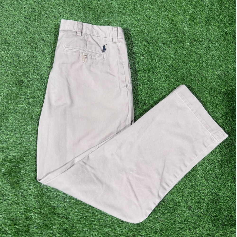 Y2K Polo Ralph Lauren Mens Classic Fit Chino Pants Khaki Size 34x32
